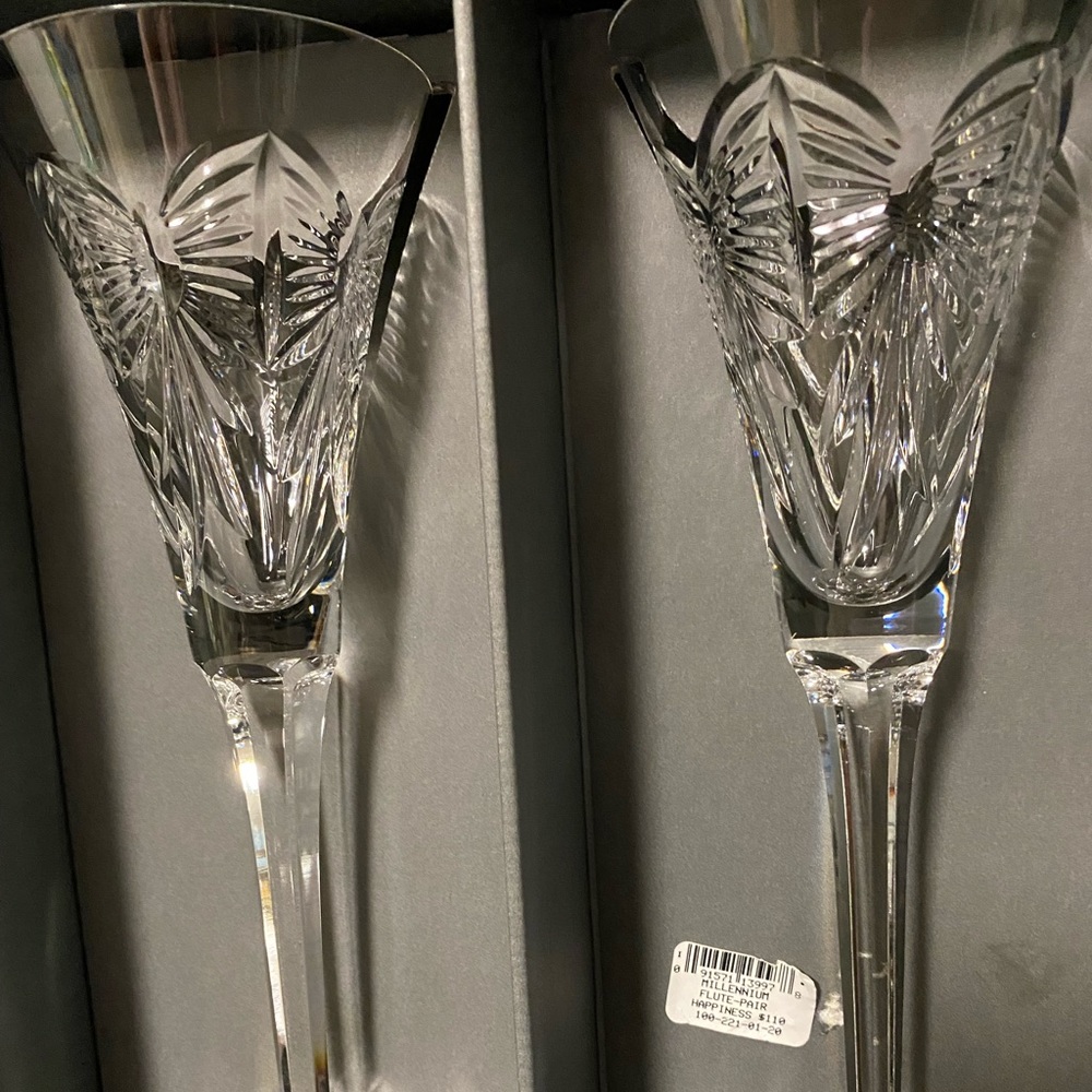 Waterford Millennium Toasting Flute HAPPINESS